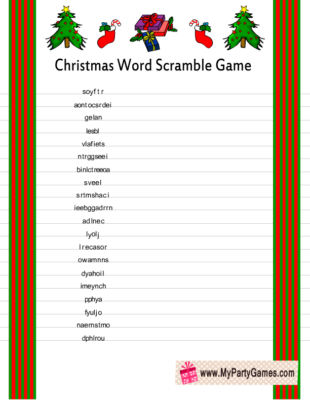 holiday-word-scramble-printable