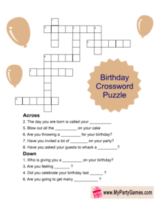 Crossword Puzzle Game in Brown Color