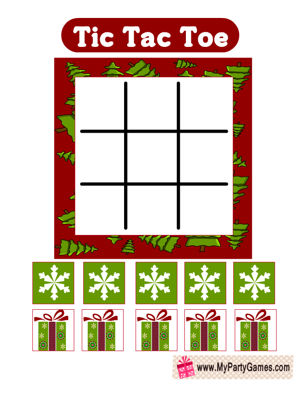 Free Printable Tic Tac Toe Game for Christmas