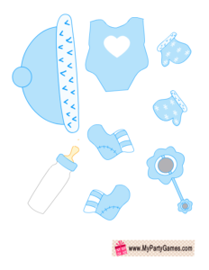 Blue clothes for Baby Dress up Game