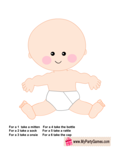Free Printable Baby Dress Up Game for Baby Shower
