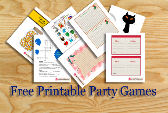 Free Printable Party Games