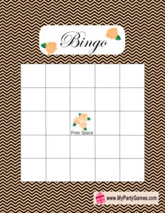 Free Printable Bridal Shower Gift Bingo Card in Black and Yellow