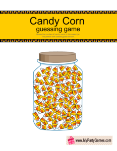 Free Printable Candy Corns Guessing Game for Halloween