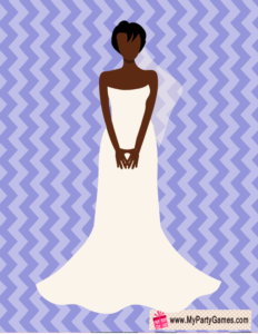 Free Printable Pin Bouquet on African-American Bride Game