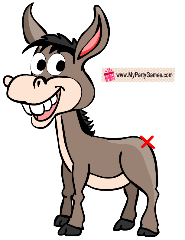 Pin the Tail on Donkey Game { Free Printable }