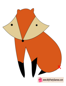 Pin the Tail on Fox Game Printable