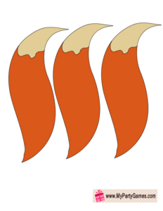 Tails Printable for Pin the Tail on Fox Game