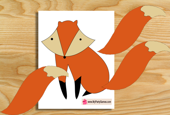 Free Printable Pin the Tail on Fox Game
