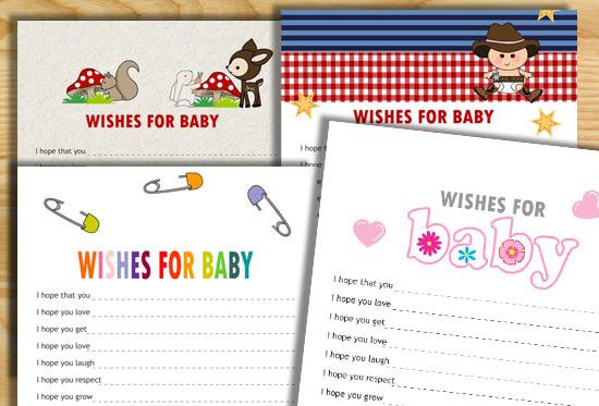 Free Printable Wishes for Baby Cards