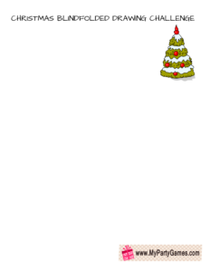 Christmas Blindfolded Drawing Challenge- Draw a Christmas Tree