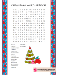 Free Printable Christmas Word Search Game