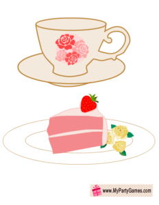 Tea Cup and Tea Cake Photo Booth Props