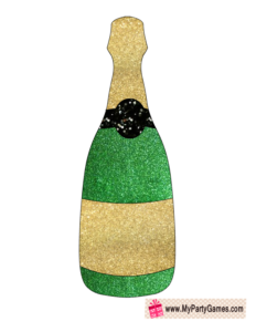 Champagne Bottle New Year Photo Booth Prop