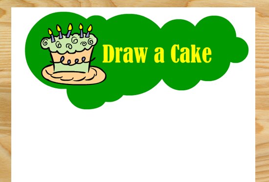 Draw a Cake- Free Printable Birthday Party Game