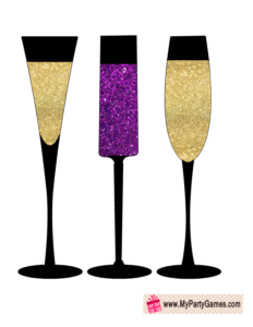 Free Printable Champagne Glasses Props 