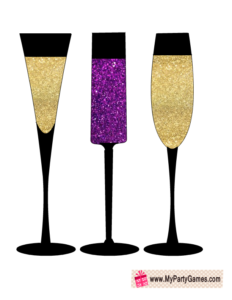 Free Printable Champagne Glasses Props