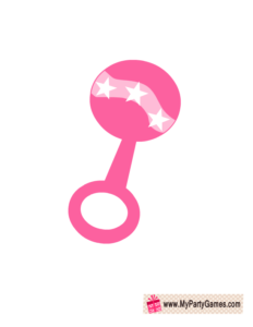 Pink Baby Rattle Prop for Photo Booth