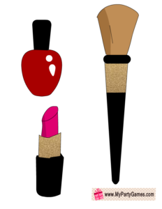 Lipstick, Nail Polish and Makeup Brush