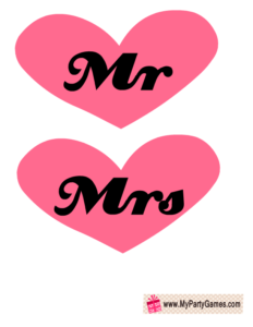 Mr and Mrs Photo Booth Props
