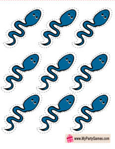 Free Printable Sperms for Paste the Sperm on the Egg Game
