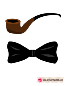 Bow Tie and Pipe Photo Booth Props