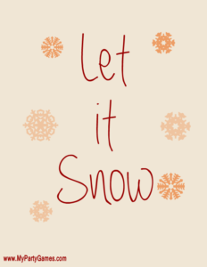 Let it Snow - Free Printable Art