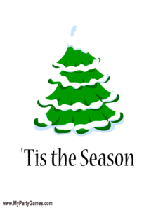 'Tis the Season, Printable Christmas Tree Art