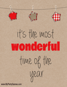 Most Wonderful Time of the Year printable