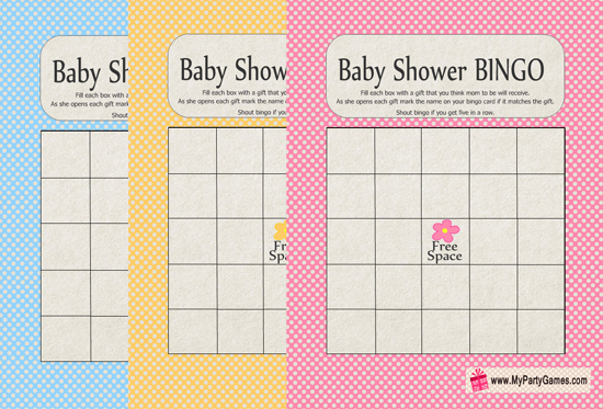 Baby Shower Gift Bingo Game - Free Printable