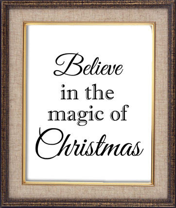 Free Printable Christmas Wall Art that you can Frame