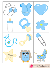 Who am I? Free Printable Game in Blue Color