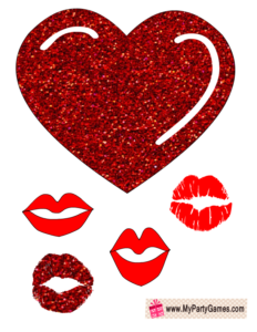 Heart and Lips, Love Props for Photo Booth