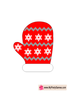 Winter Mitts Photo Booth Props Red