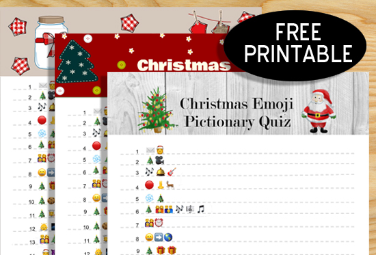 Free Printable Christmas Emoji Pictionary Quiz