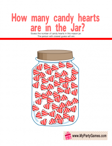 How Many Candy Hearts are in the Jar? Game