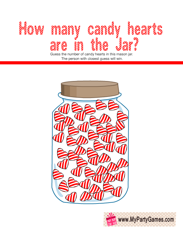 21 Guess The Candy In The Jar Game Template Best Template Design