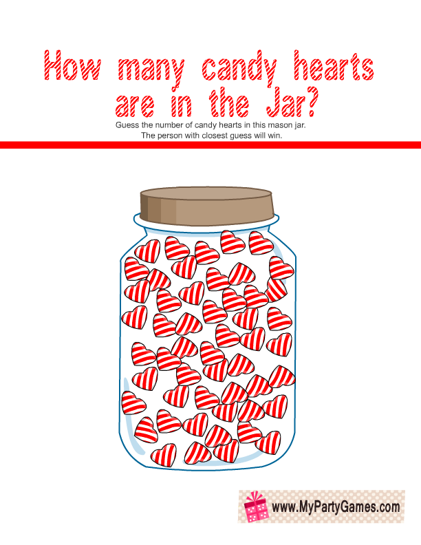 Guess How Many Candy In The Jar Free Printable