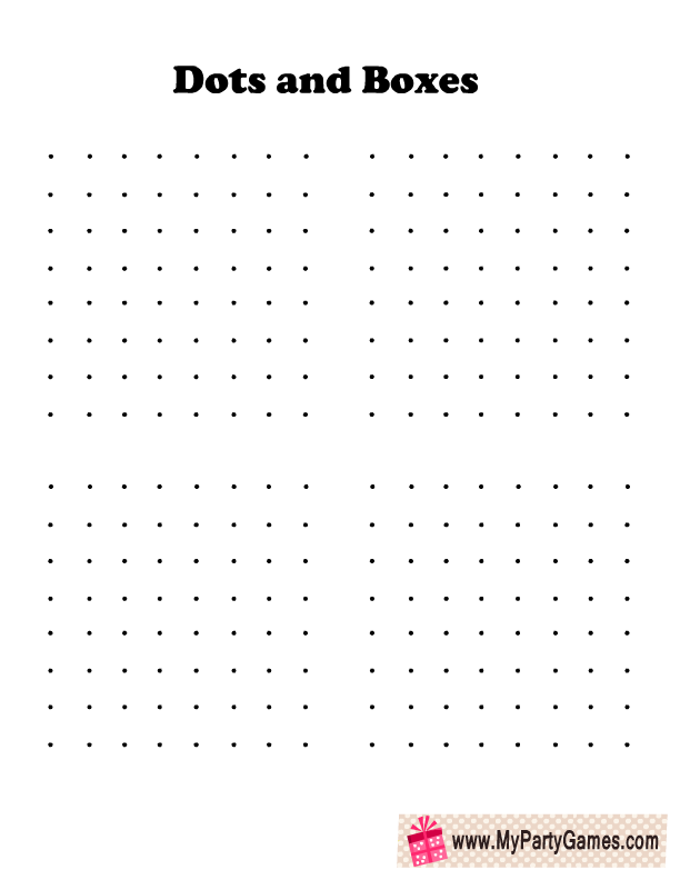 Tonen spuiten Psychologisch Free Printable Dots and Boxes Game for Kids