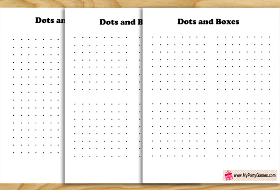 Free Printable Dots and Boxes Game for Kids