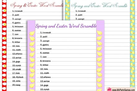 Free Printable Spring Word Scramble Puzzles