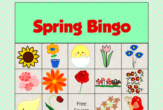 Spring Think Fast Game Printable Spring Activity for Kids 