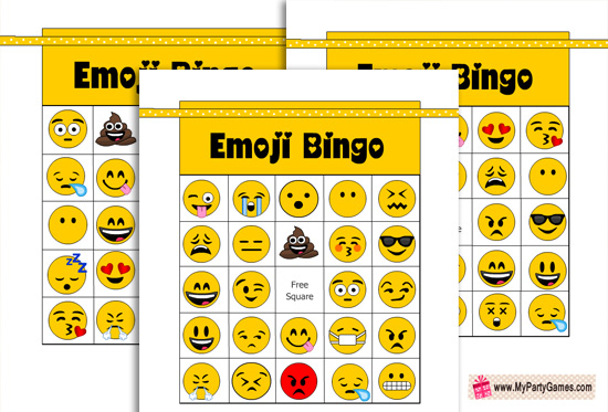 Free Printable Emoji Bingo Game for Kids and Adults