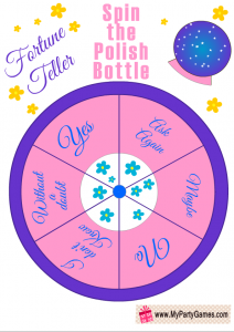 Spin the Nail Polish Fortune Teller, Slumber Party Game for Girls