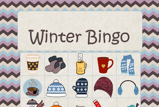 Free Printable Winter Picture Bingo Game