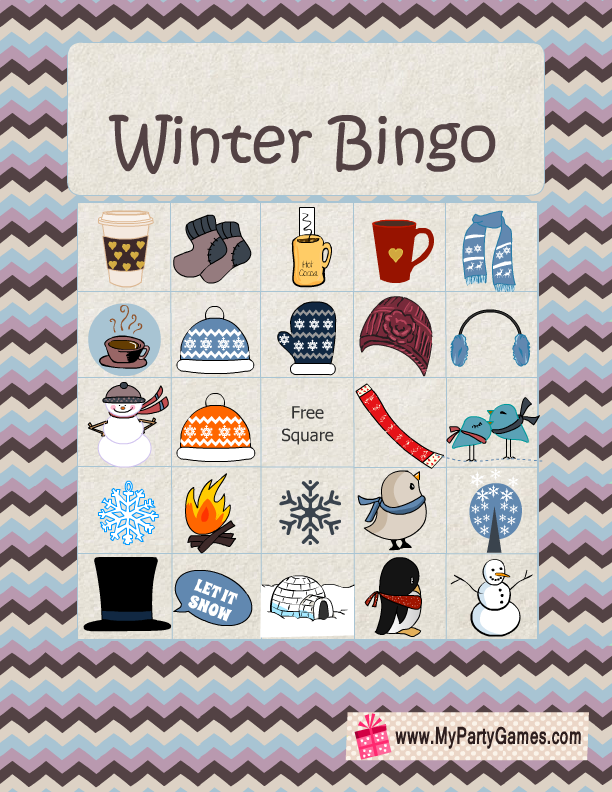 Free Printable Winter Bingo Game Cards