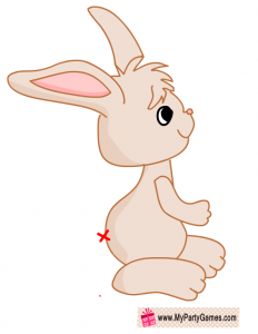 Bunny printable for pin the tail on the bunny game