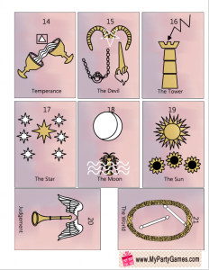 Free Printable Tarot Cards Major Arcana sheet 3