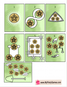 Free Printable Tarot Cards Suit of Pentacles