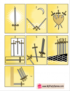 Free Printable Tarot Cards Minor Arcana Suit of Swords